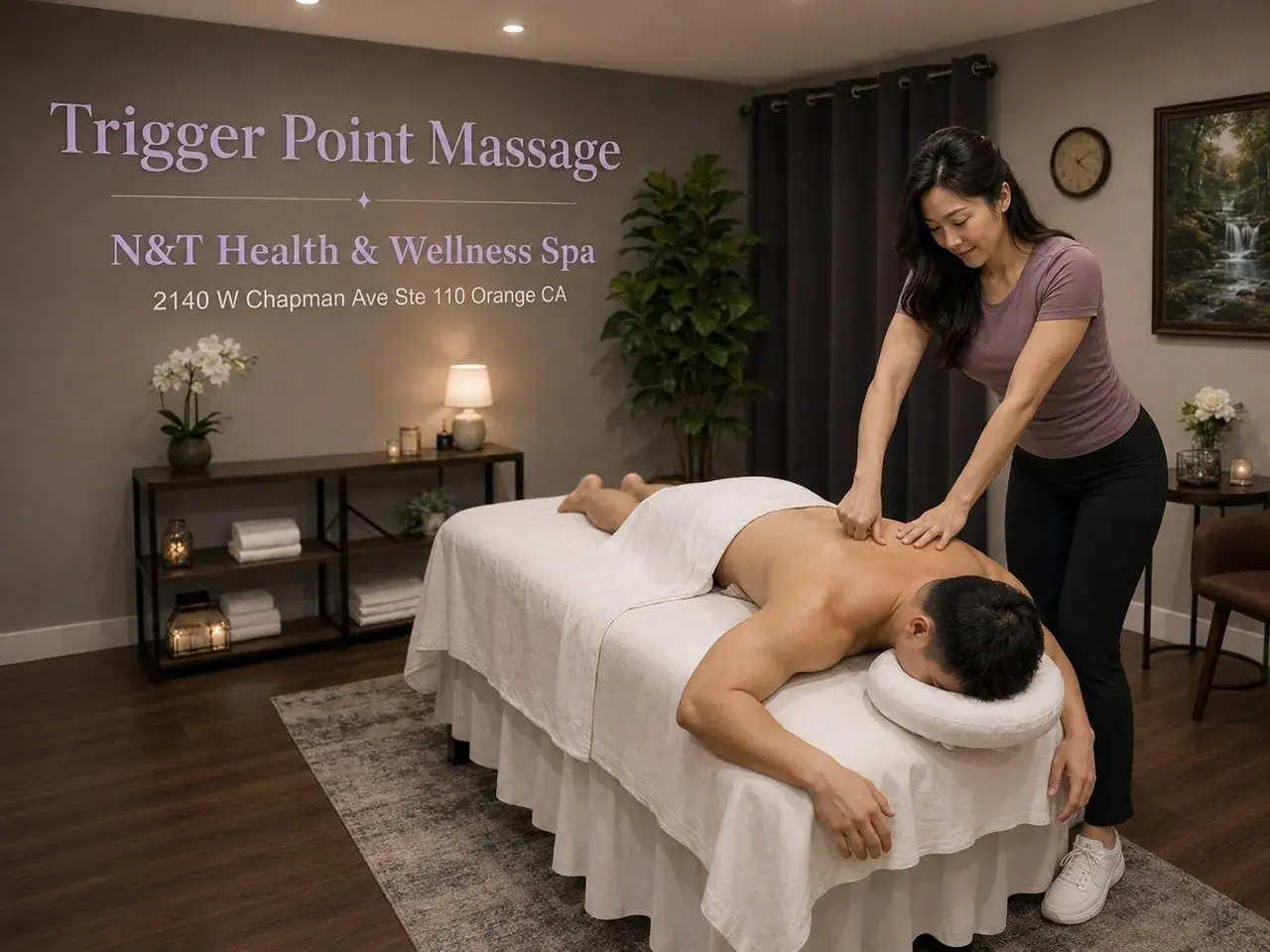 Trigger point massage in Orange, CA at N&T Health & Wellness Spa